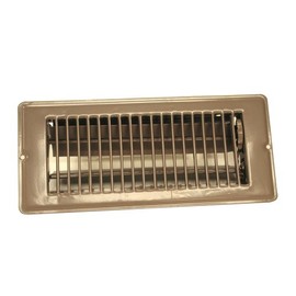 DANCO 4-Inch x 10-Inch Steel Floor Register with 1-5/16 Inch Drop, Brown, 1-Pack (61800)