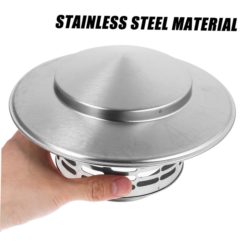 TEHAUX Chimney Stainless Steel Rain Cover Weatherproof Cap for Roof
