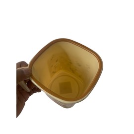 ADHAATA Homely Bathing Mug Certified Bath Water Mug Capacity 1.5Litre Square Design BPA Free Camping Mug Dabba Bathroom Mug Cup - Assorted Colors (1, Light Brown), Medium