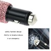 YINETTECH Dual USB Car Charger Shiny Crystal Decoration Safety Hammer