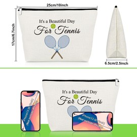 Tennis Lover Gift Tennis Team Gift Makeup Bag Inspirational Gift Tennis Gifts for Girls Cosmetic Bag Tennis Player Gifts for Women Christmas Graduation Gift for Tennis Friend Sister Travel Pouch