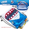 Shark Drawstring Backpack - Drawstring Bags for Boys Kids Swim