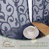 WelvetBLK Navy Blue Sheer Curtains 84 Inches Long 2 Panels