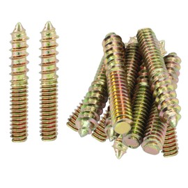 Zorveiio 12 Pack 1/4-20 x 1-1/2 Inch Hanger Bolts, Double Headed Bolts Wood Dowel Screw, Self-Tapping Screw for Furniture/Wood Joint