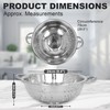 Stainless Steel Colander 24cm (9") - Freestanding with Dimpled Base,