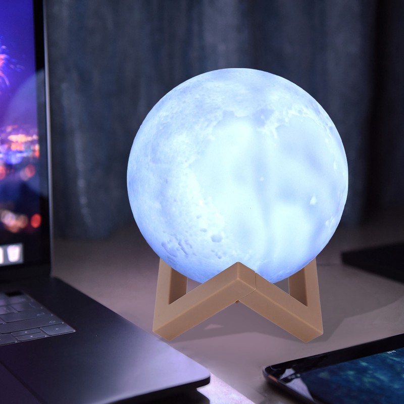 LED Night Light Innovative MoonShaped Table Bedside Lamp Children Birthday