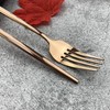 JASHII Silverware Set, Mirror Polished Copper Flatware Cutlery Set Service