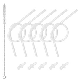 Milk Tube Hose Set Compatible with Jura ENA/GIGA/IMPRESSA Milk Tube Replacement Parts,14.2" Coffee Machine Milk Hose Pipe with HP3 Frother Connectors & Cleaning Brush, 5 Set