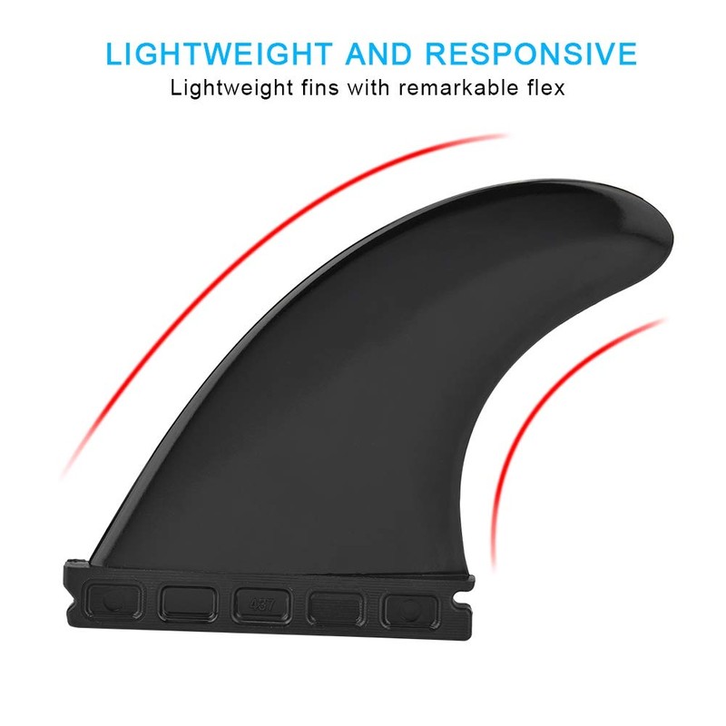 Zerone Fibreglass Surfboard Fins, Fin Thruster Set Nylon Plastic Surfboard