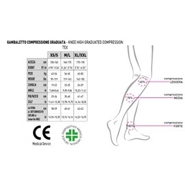 Gi&Gi Compression Socks for Women Long Knee Socks 70 DEN Class 1-k1 18-22 mmHg, bordeaux