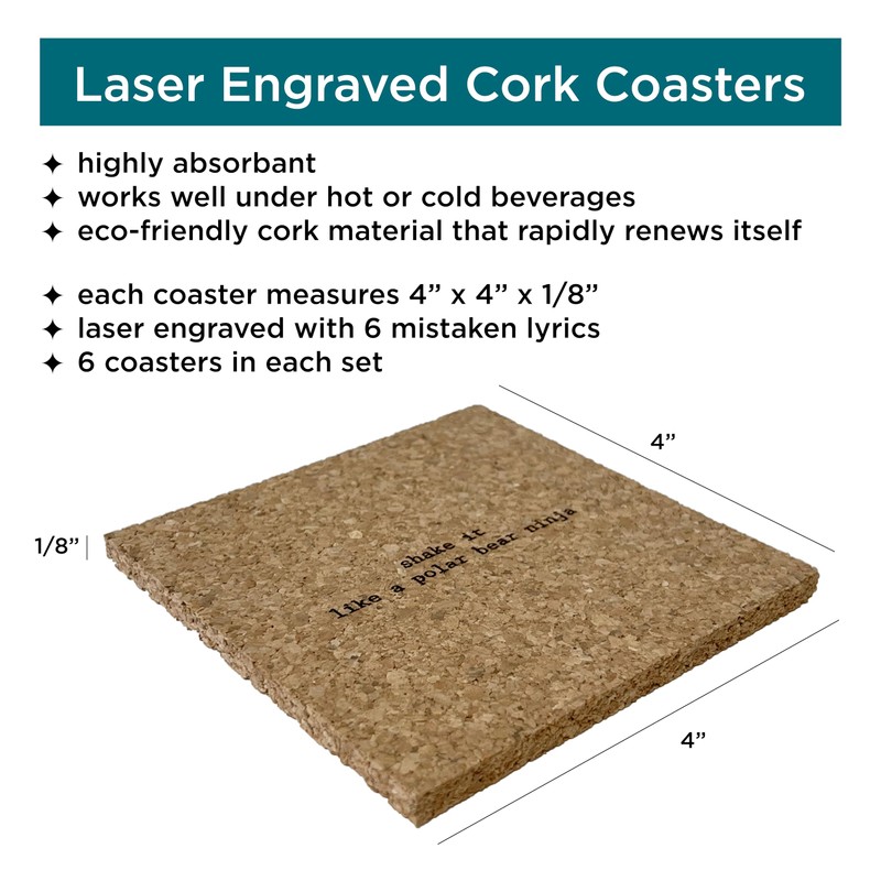 Solid Gold Mistaken Lyrics Coasters