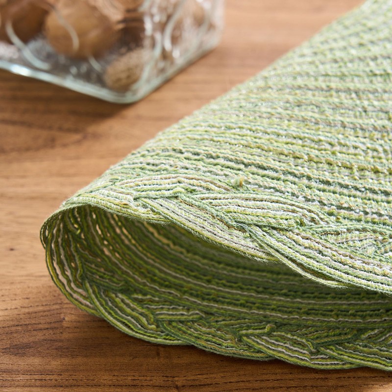vctops Set of 6 Sage Green Round Placemats 12 inch
