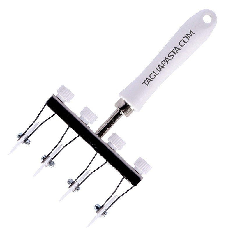 Adjustable Pasta Cutter with 4 Straight Delrin Wheels, with ABS