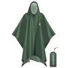 Beesgarden Hooded Rain Poncho for Adult, Upgrade TPU Coating IP8000mm
