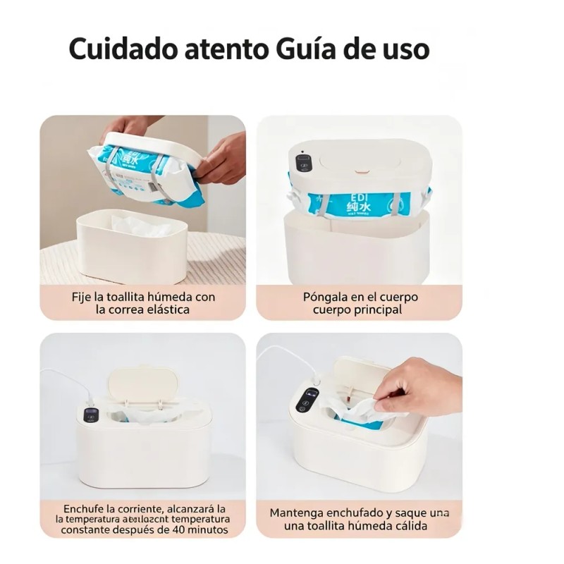 Calentador De Toallitas Húmedas Led Para Bebés Termostato 15