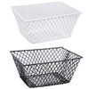 Small Metal Rectangular, Oval and Round Wire Baskets with Handles,