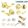 Brotima 3 Pack Keyed Alike Lever Set with Single Cylinder