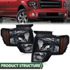GRAND ORANGE Headlights Compatible with 2009-2014 Ford F150 Driver &