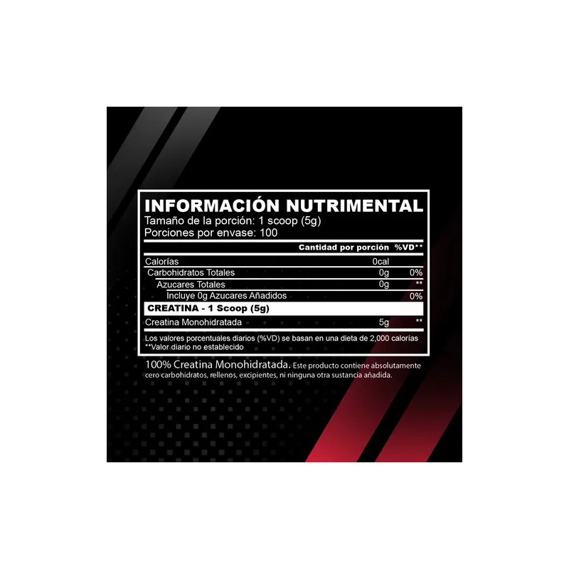 Creatina Monohidratada Smile Labz 500g Sin Sabor Vegano Deportivo