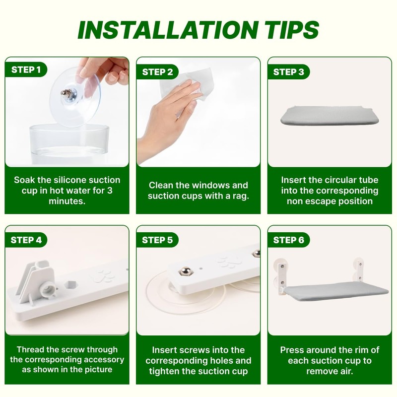 JAMESVAN Cat Window Perch,Foldable Cat Hammock for Window,Cat Window Hammock