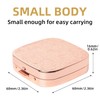 Einfache quadratische tragbare Pillendose aus Metall mit 3/8-Fach (Small, Rose
