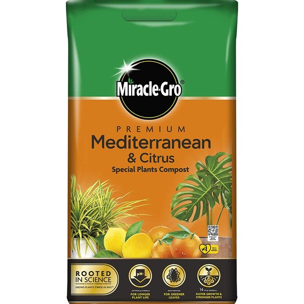 Miracle-Gro 3 x Mediterranean Citrus Compost - 6L BAG, (New 2020 Range)