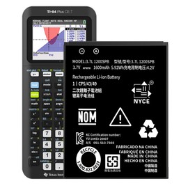TI-84 Plus CE, batteria agli ioni di litio, 1600 mAh, per Texas Instruments TI-84 Plus CE, TI Nspire CX/CX II