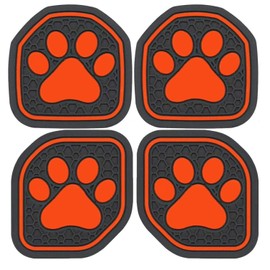 Auovo Auto Cup Holder Inserts Coaster Fit for 2018-2023 Wrangler JL JLU 2020-2023 Gladiator Accessories JT Cup Mat Pad Interior Decoration(4 Pcs Kit)(Orange)