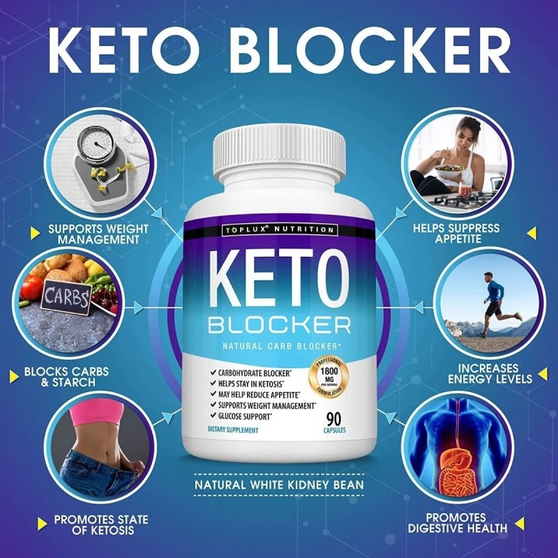 Keto Blocker 1800mg (90 Cpsulas) Prdida De Peso Hecho Usa