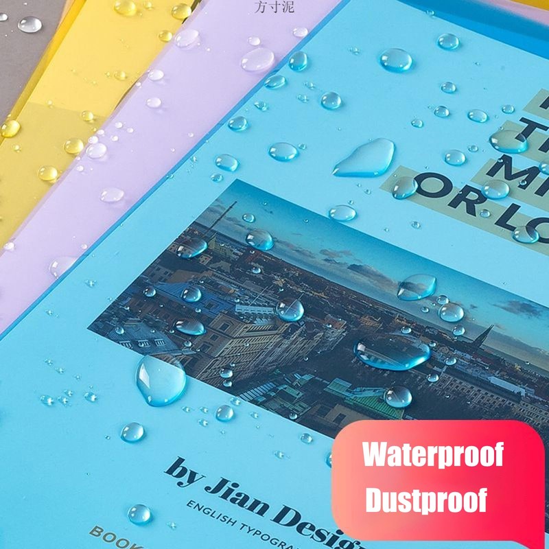 A4 Clear Plastic Folders,30 Pcs A4 Plastic Sleeves Wallets 6