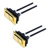 WDONAY 2PCS Rectangle Toilet Tank Buttons Dual Push Flush Replacement,