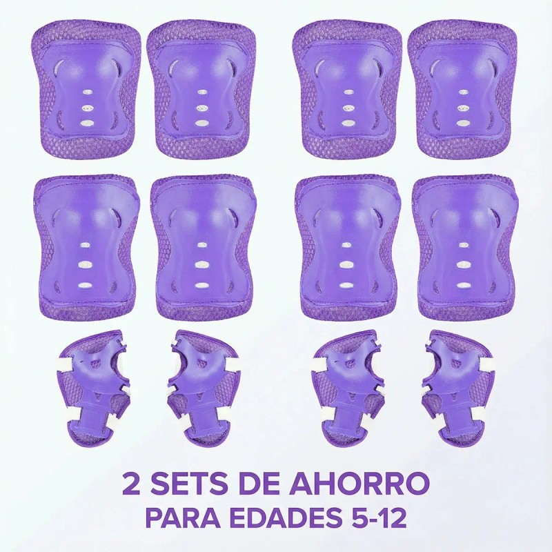 Kit Protección Para Niños Niñas 2en1 6 Pzs C/u Accesorios