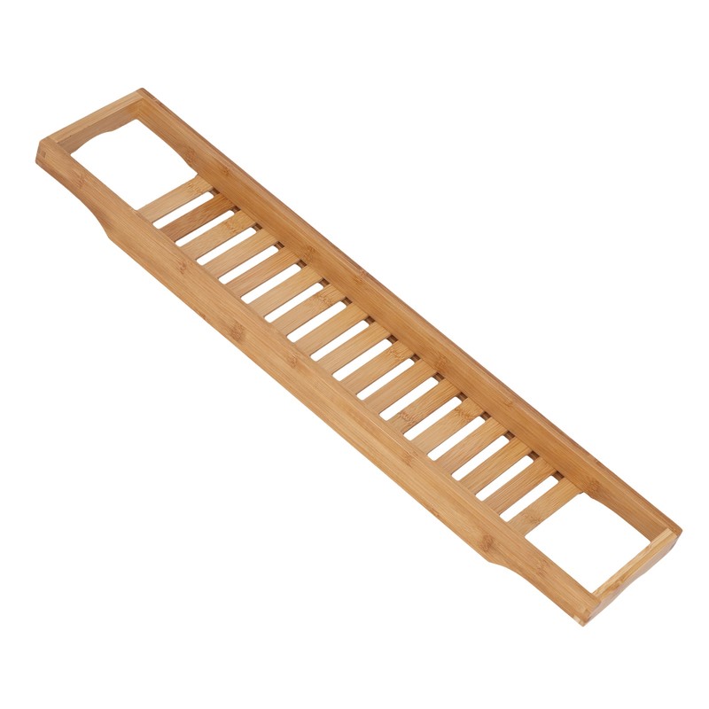 Bamboo Bathtub Tray Simple Durable Bathtub Rack Book Wine Holder