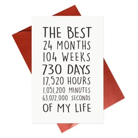 2nd Anniversary Card,Sweet Second Anniversary Cards