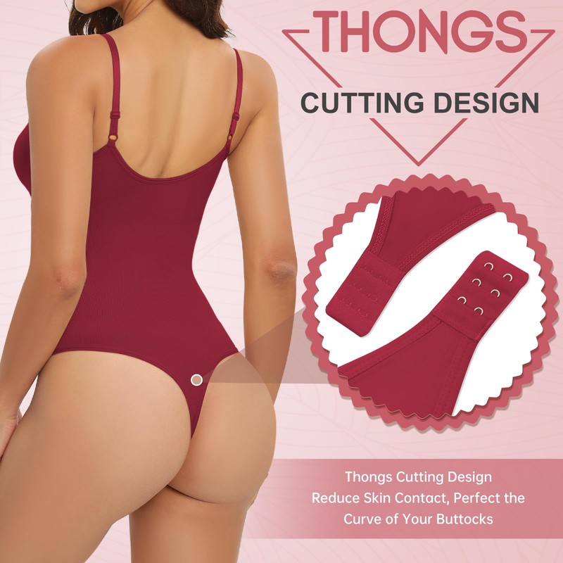 Vijamiy Shapewear Women's Thong Sculpting Body Shaper Women's Shaping of