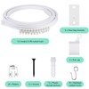 Jetec 9.8 Feet/ 3 Meters Flexible Bendable Ceiling Curtain Track,