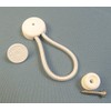 StayPut Bungee/Shock Cord Fastener, White w/White Surface Attachment & Mounting