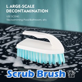 GIPTIME Washing Up Brush Rim Brush, Pack of 4 Cleaning Brushes Including Scrubbing Brush, Comfort Handle, Kitchen Cleaning, Bendable Hand Scrubbing Brush, Wall Joint Brush, Home Scrubbing Brush