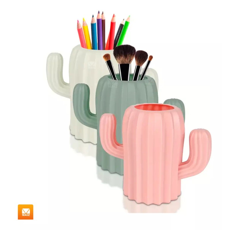 Maíz Organizador Brochas Porta Lapices Escritorio Cactus Kawaii