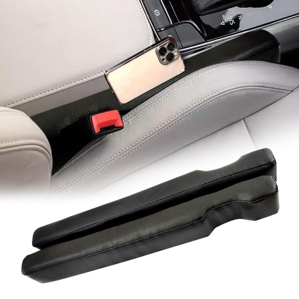 EcoNour Car Seat Gap Filler (2 Pack) | Universal for Car SUV Truck | Fills The Gap Between Car Seat & Console, Stop Things from Dropping in Between Car Seat Catcher Blocker | Car Interior Accessories