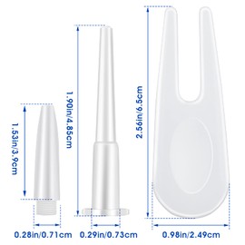 Yolev 12Pieces Yoga Exercise Ball Plug Replacement Kit Includes Exercise Ball Plug, Fitness Plug Puller And Pump Nozzle for Fitness Exercise Ball Inflatable Bed Pool