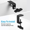 SEWACC 2pcs C-shape Desk Table Mount Clamps, 360 Degree Rotating