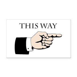 CafePress This Way Rectangle Car Bumper Magnet