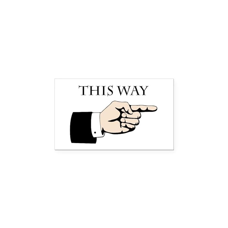 CafePress This Way Rectangle Car Bumper Magnet
