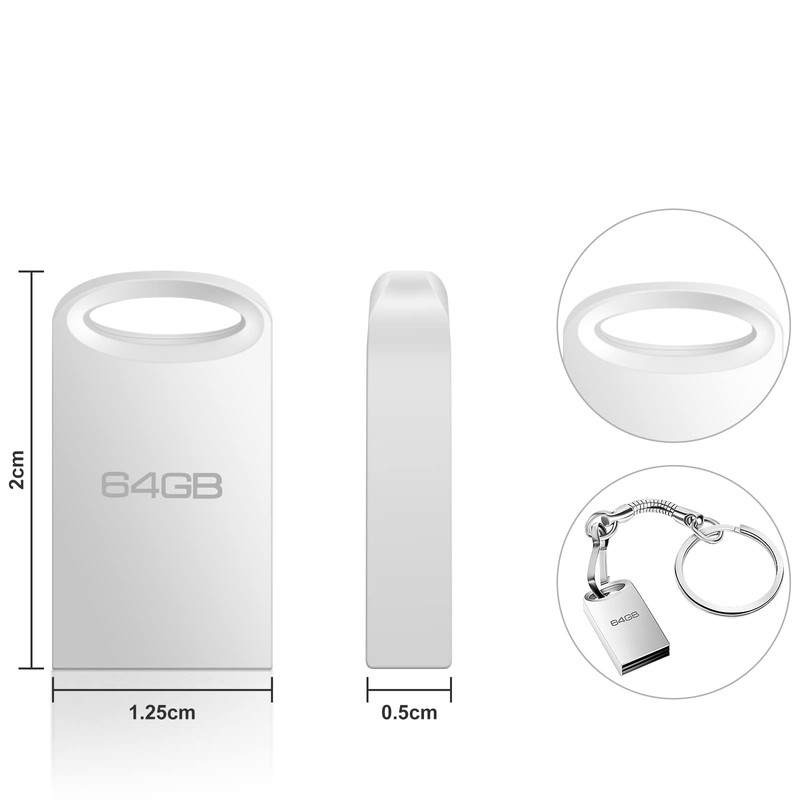 USB Stick 64 GB, Mini Memory Stick 64 GB USB