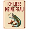 RAHMENLOS Original Tin Sign with German Text "Ich Liebe Meine