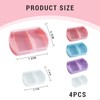 Katyjun Pack of 4 Pill Box 2 Compartments Small for