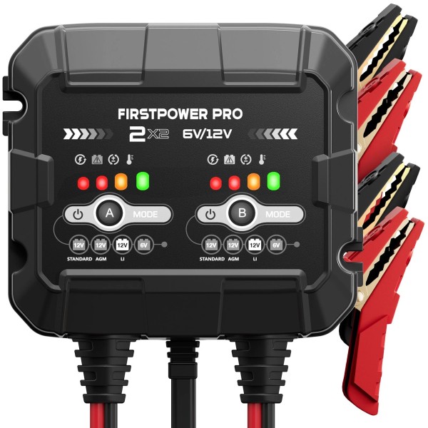 FirstPower Pro 6V 12V Smart Automatic Battery Charger Maintainer Motorcycle