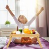 Bamboo Bed Tray Table with Folding Leg, Breakfast in Bed