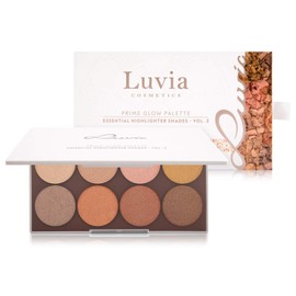 Luvia Highlighter Palette, Prime Glow 2, Particularly Fine Shimmering, Free from Fragrances and Microplastics, Vegan Cosmetics, Gift Idea for Women